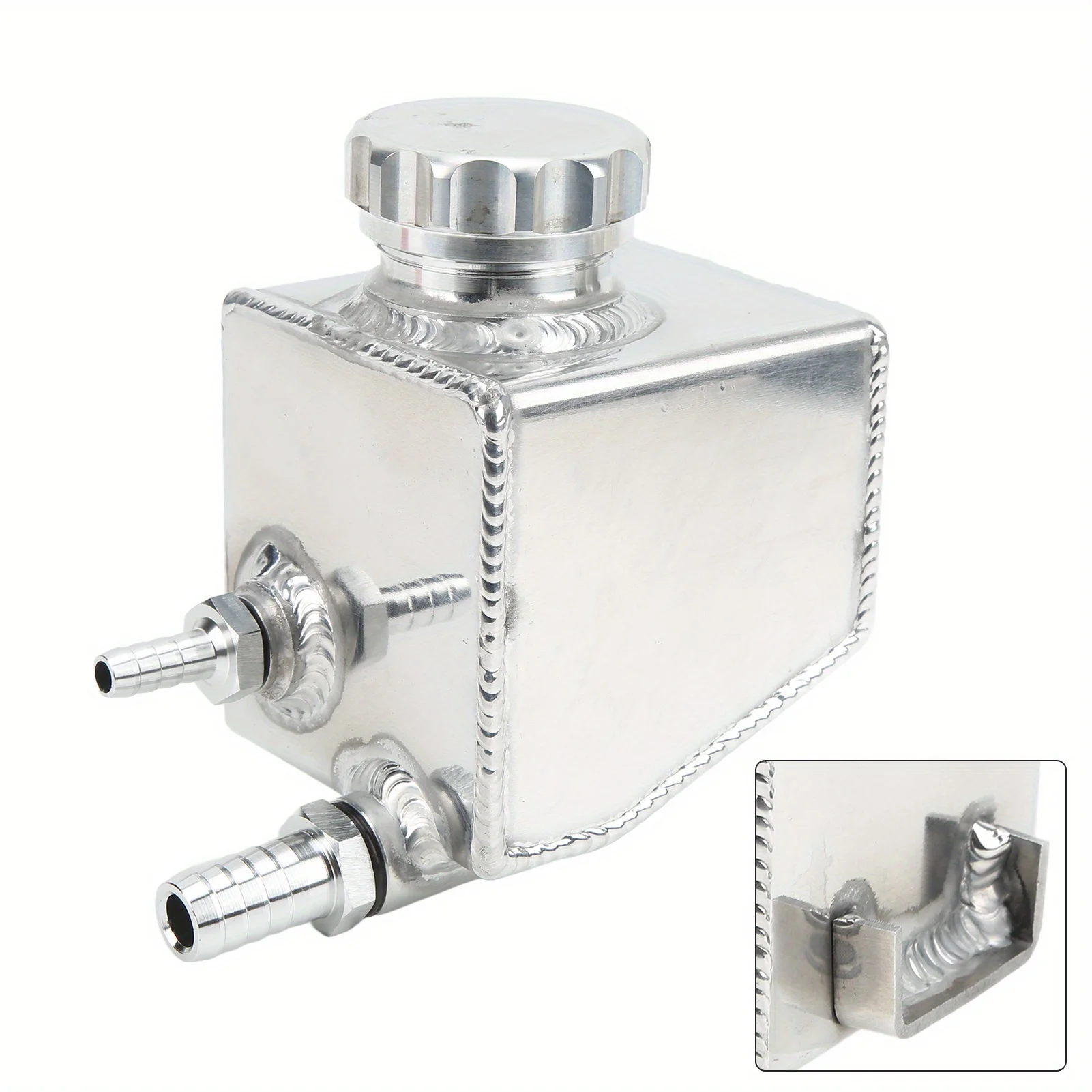 

Car Modified Aluminum Machine Oil Kettle Breathable Kettle, Power Steering Reservoir Aluminium Alloy for Holden Commodore V6 V8