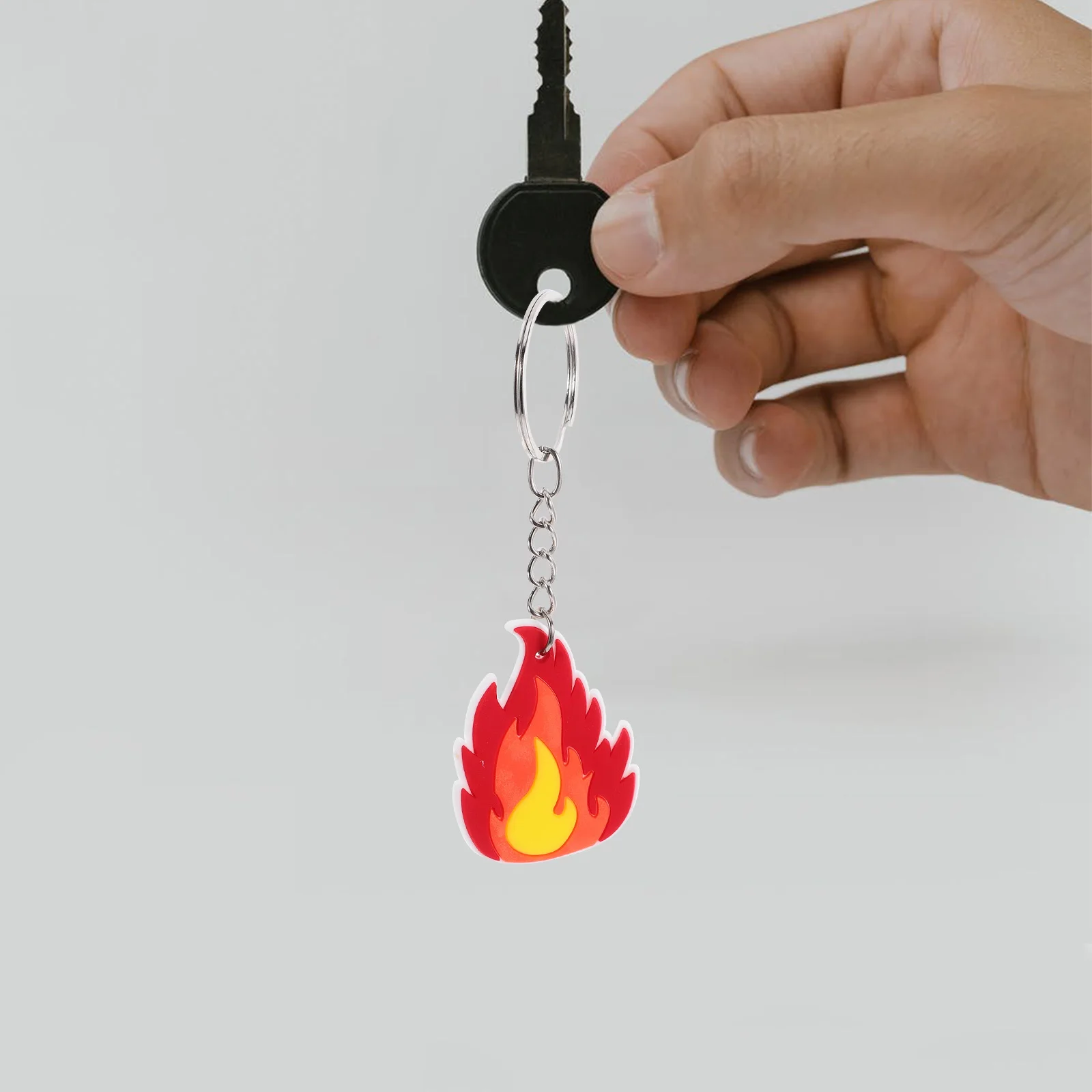 

10pcs Firefighter Keychains Unique Flame Keychain Support Decor Fire Charm Firetruck Party Favors Fireman Birthday
