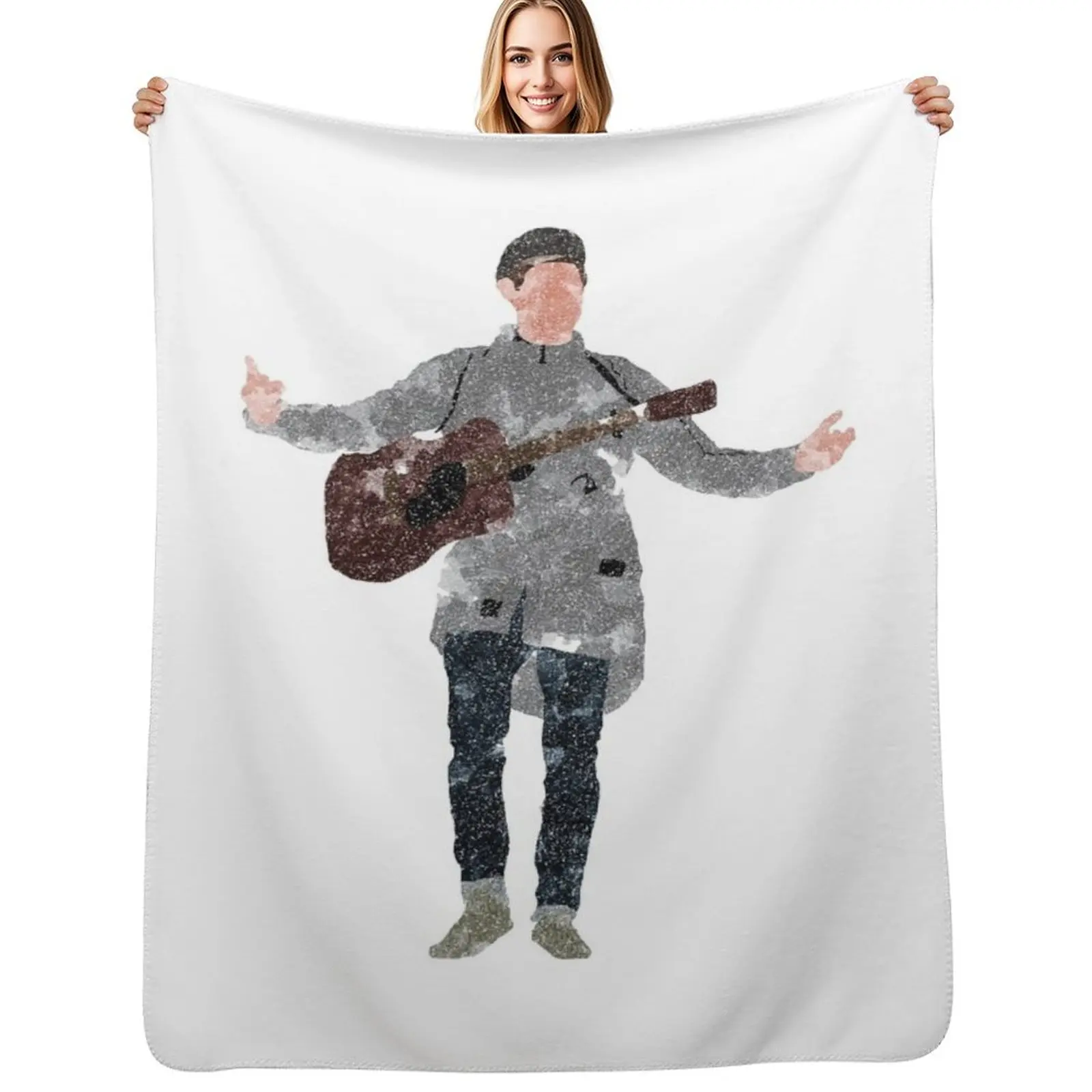 Gerry Cinnamon watercolour print (transparency) Throw Blanket wednesday Beach Sleeping Bag for winter Decorative Sofas Blankets