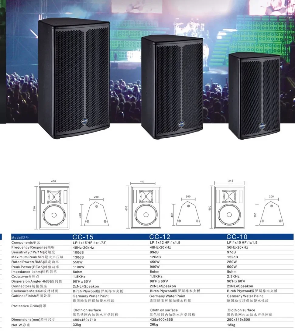 15 inch full range speaker sound system PA audio