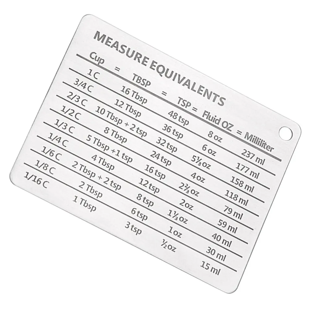

Stainless Steel Fridge Magnet Refrigerator Magnets Kitchen Conversion Measurement Chart Magnetic Accessories