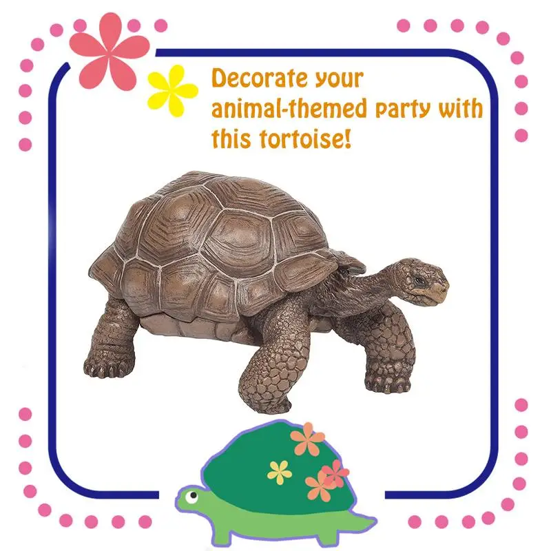 Modèle de tortue angitortue Nimal pour enfants, tortue Galapagos, figurine animale, jouet de collection, cadeau de Noël, pouces