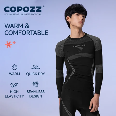 COPOZZ Термобелье для лыж из полиэстера для взрослых