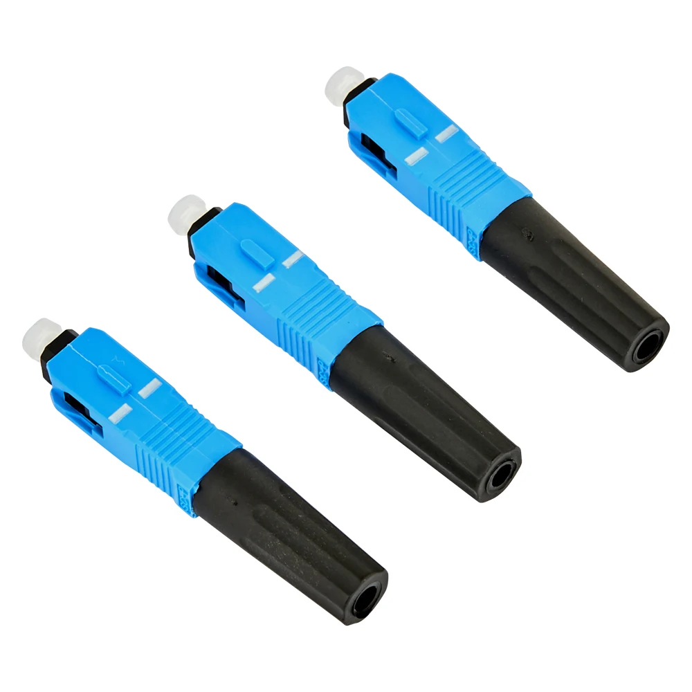 SC/UPC 53mm Fiber Optic Fast Connector, Horizontal Drop Cable Type, Field Assembly