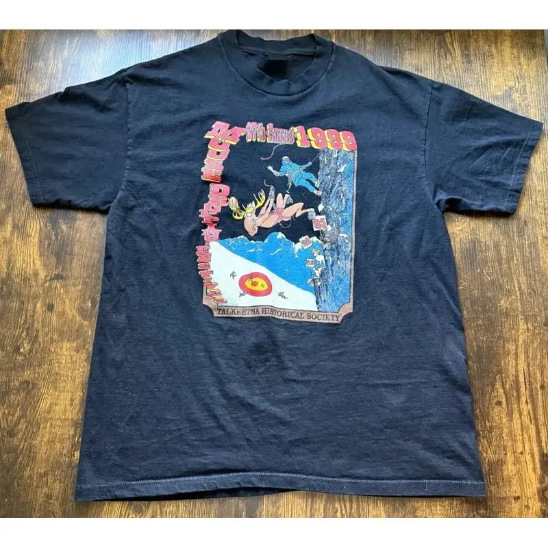 

Винтажная футболка 90-х годов с изображением лося и фестиваля 1999 года, Talkeetna Аляска