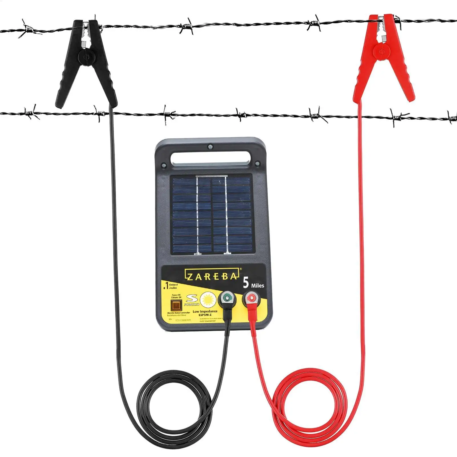 Electric Fence Jumper Cable with Alligator Clips Heavy Duty Insulated Wire for Solar & Battery Fencers, Easy Repairs & Extension
