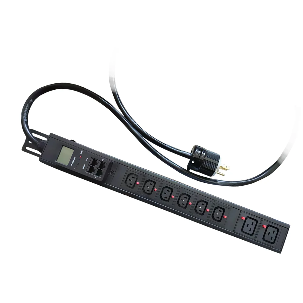 1.5U IEC C13 C19 30A PDU Metered PDU with L6-30p American Plug