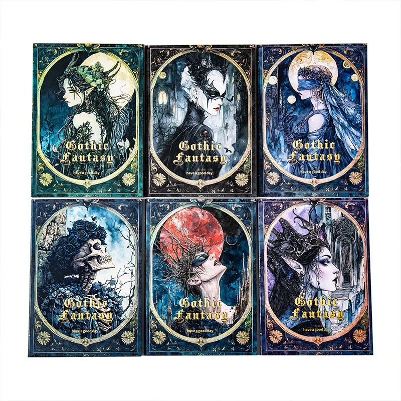 1pack/2pack Gothic Fantasy Series Dark Theme Background Material Book 30 Sheets Scrapbook Base Collage Paper Decor