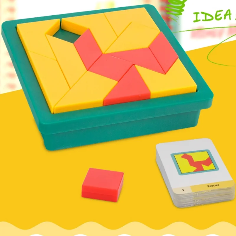 New Creative Tangram Puzzle Brain Teaser Kids Educational Game Toys for Children