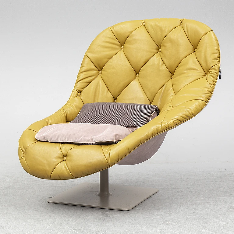 

Modern Design Swivel Leisure Chair Durable Metal Base Chaise Lounge For Apartment Lobby Bedroom Living Room Hotel-Home Furniture