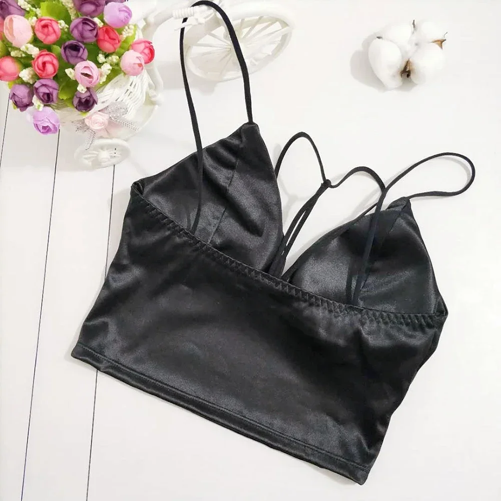 Sexy Bras For Women Tank Crop Tops Women Sling Tube Top Push Up Lingerie Breathable Chest Pad Wearing Underwear Bandeau Top