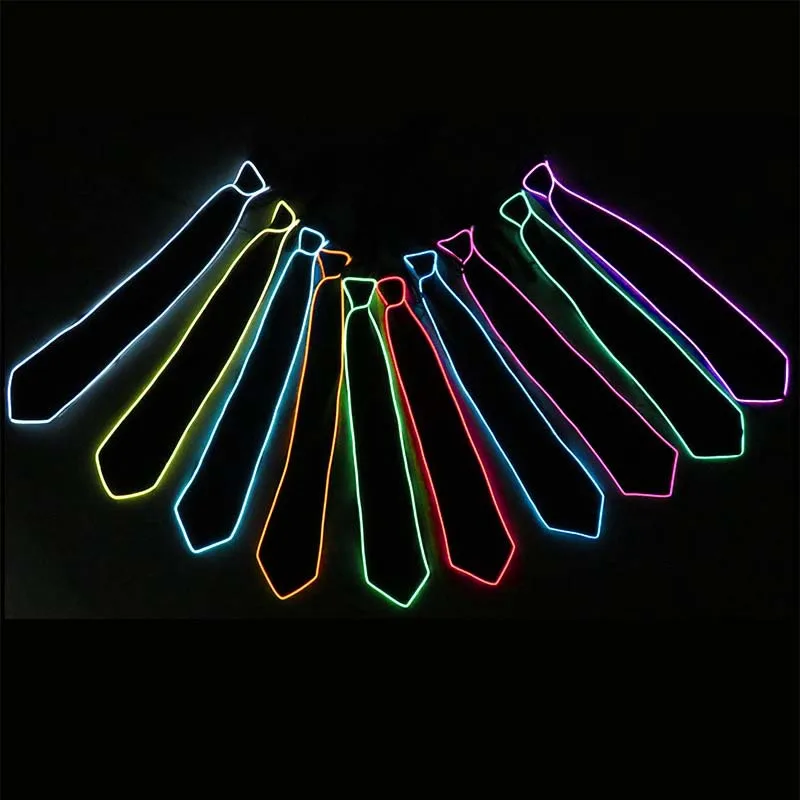 EL luminous tie, luminous new creative bow tie, night light bar atmosphere props, jewelry, LED tie