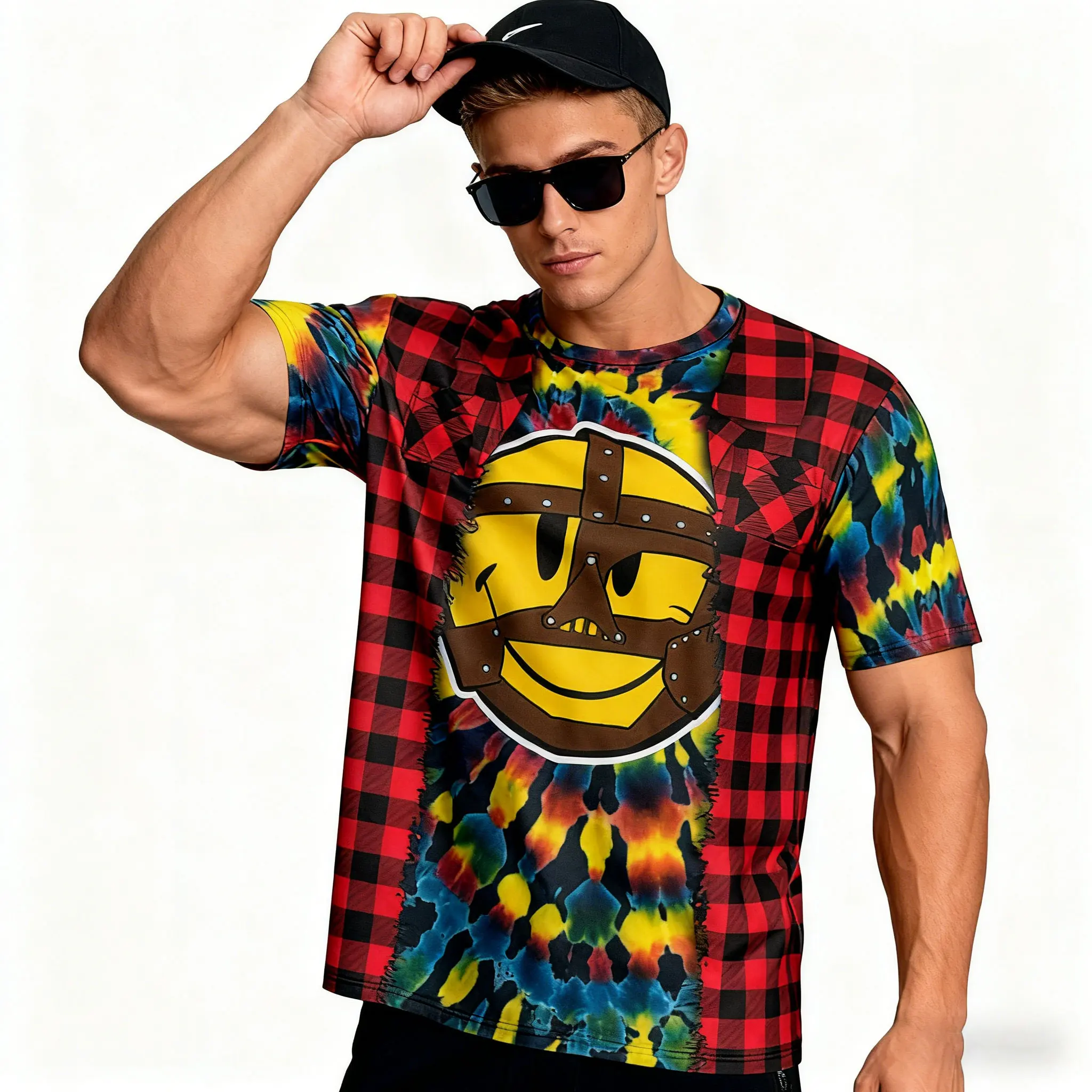 

Men Mick Foley Cosplay T Shirt Fashionable Street Trend Loose Breathable Outdoor Activity Sports Fitness Round Neck Short Sleeve