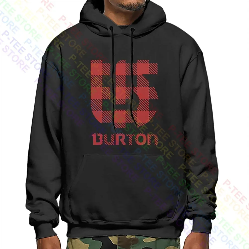 Burton Snowboard gris con logotipo a cuadros sudaderas con capucha ropa de calle sudaderas con capucha de Hip Hop
