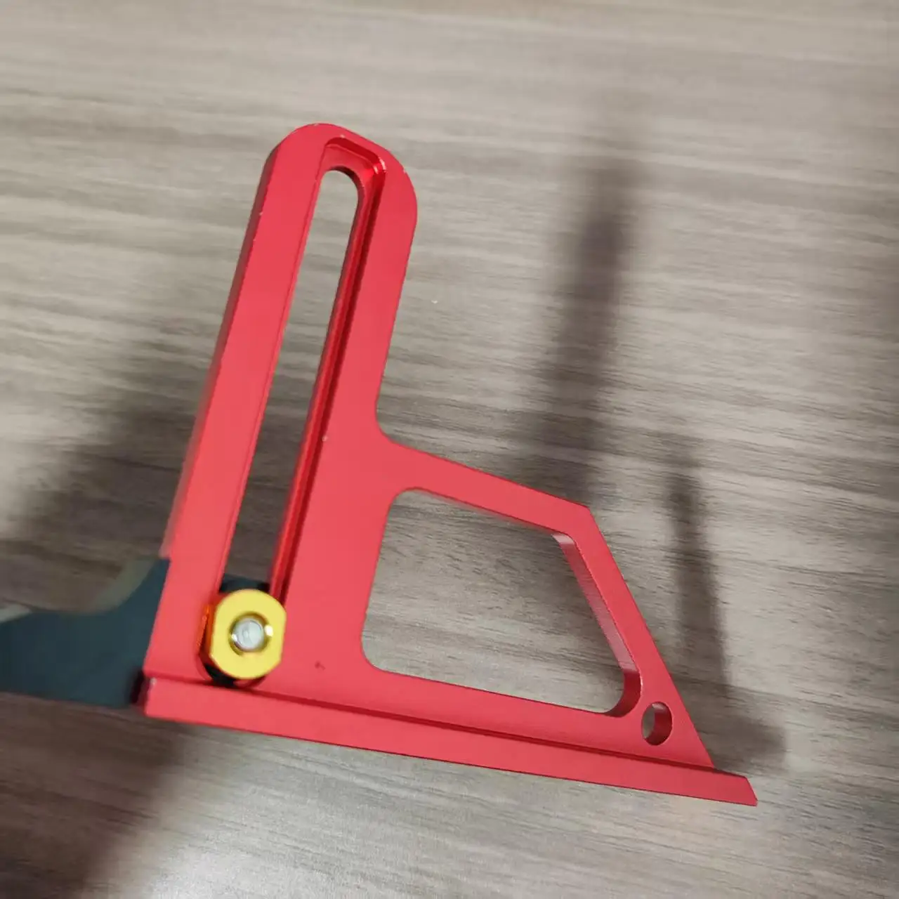 Adjustable Aluminum Alloy Measuring Gauge 0-60mm Red Table Saw Depth Gauge for Setting Blade Router Bits Height Woodworking Tool