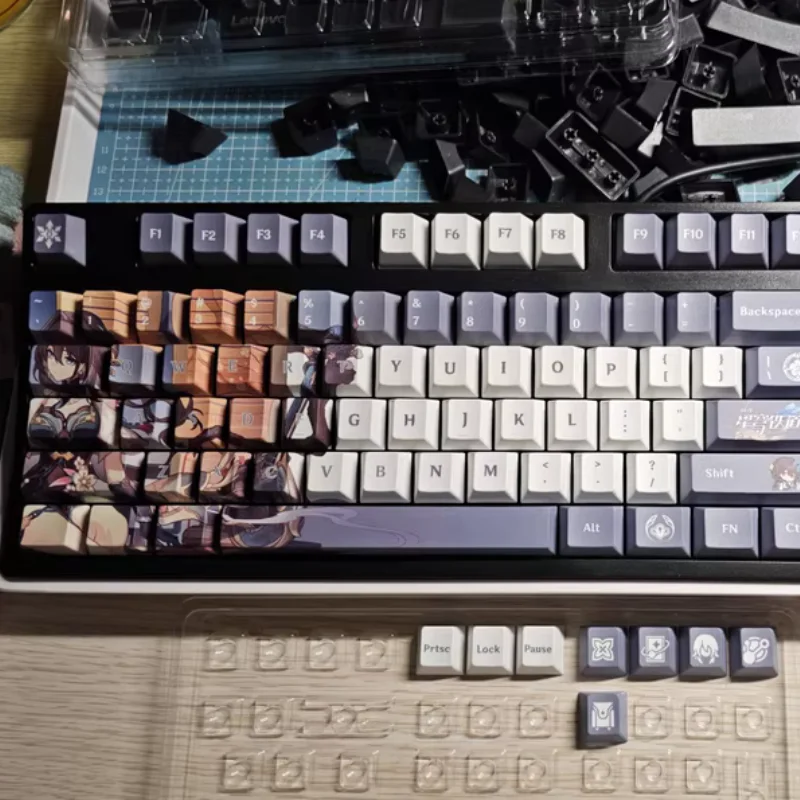 Honkai Star Rail Keycaps Game Character Ruan Mei Theme PBT Sublimation Cherry Profile 108keys Anime Mechanical Keyboard Keycaps