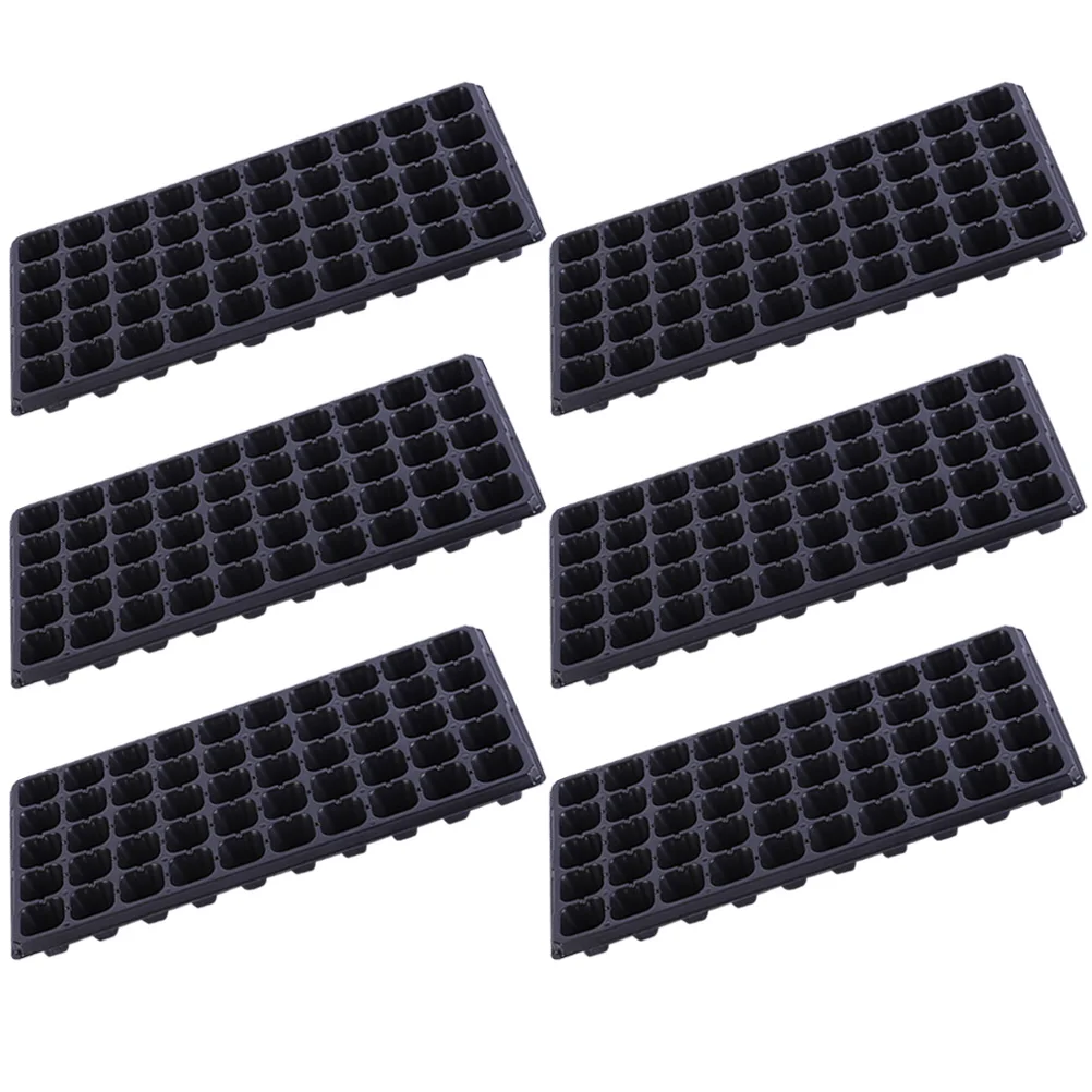 

6pcs PVC Seedling Tray Germination Starter Planting Nursery Tray for Indoor Outdoor Flower Fruit Vegetable Gardening