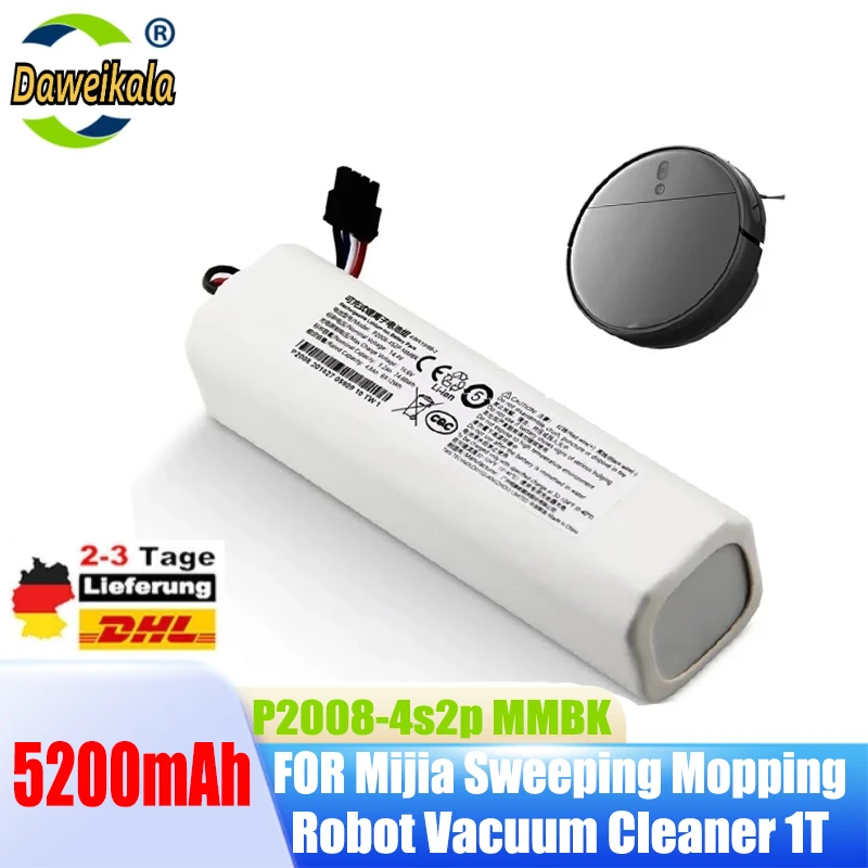 

Replacement Battery P2008-4S2P-MMBK For Xiaomi Mijia Mi Sweeping Mopping Robot Vacuum Cleaner 1T 5200mAh