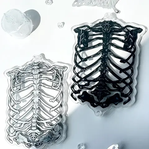 3 Inch Mini Photo Frame Can Accommodate Photo Size 5.5x8.5cm Gothic Card Gumei Acrylic Display Frame Skull Skeleton Photo Frame