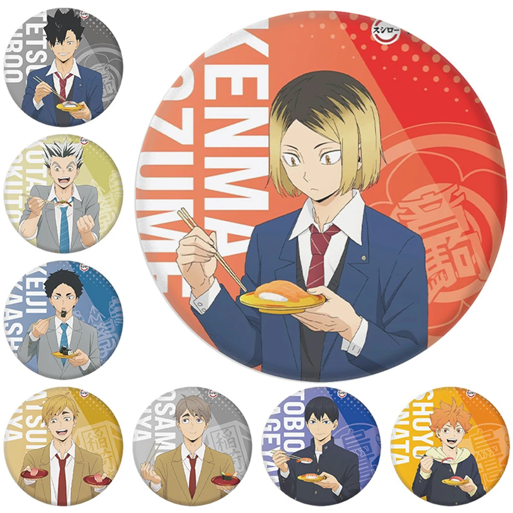 

58mm Anime 。: 07-11 16:27:54 7 Haikyuu!! Tadashi Yamaquchi Kei Tsukis Cosplay COSTUME Badge Pin SPTE Tinplate Brooch﻿ Prop