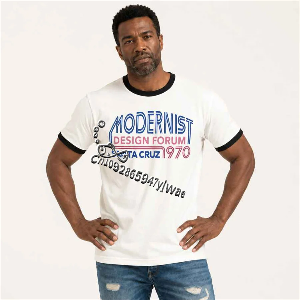 Modernist Design Forum Santa Cruz 1970 Retro T-Shirt The Backrooms Chiwetel Ejiofor Clark Kurzarm Sommer Herren Damen T-Shirts – Detail 4