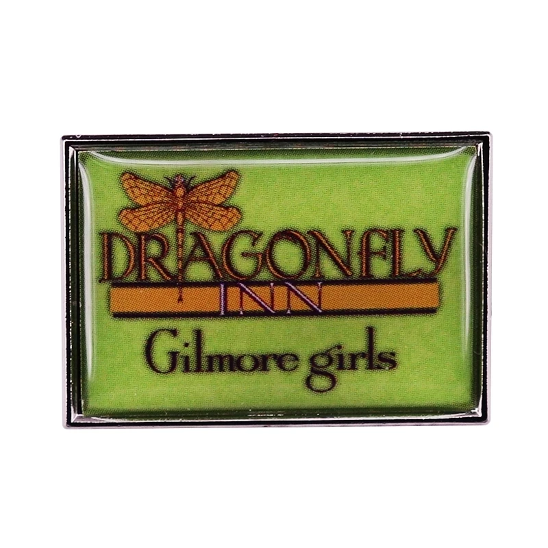 Dragonfly Inn Lapel Pins Backpack Jeans Enamel Brooch Gilmore Girls Pin Women Fashion Jewelry Gifts Cartoon Badges