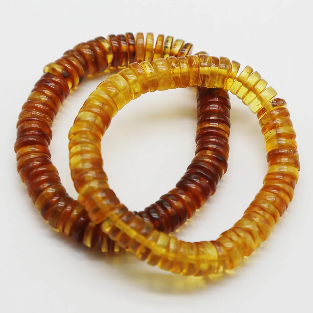 

Натуральный необработанный минеральный янтарь, копия золота, янтарь, кровь, бассейн, градиент цвета, бусины счеты, проставки, дисковые бусины, мужские и женские браслеты