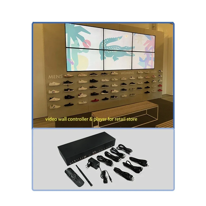 New Generation Digital Signage Video Wall Controller and Player 4*1 5*1 6*1 2*2 3*2 for Retail and Convenience Stores