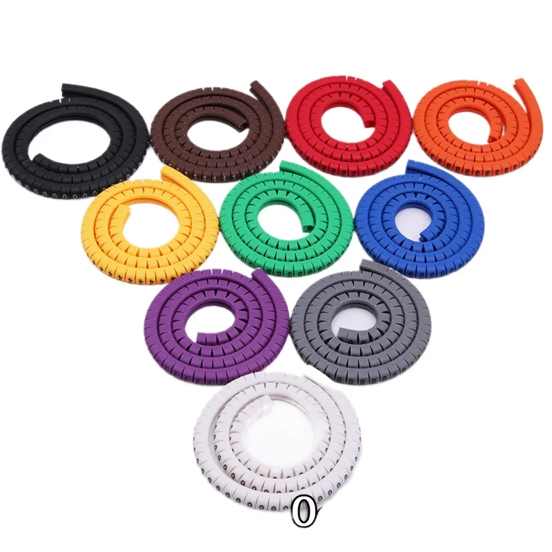 10-100PCS/  EC-0 EC-1 EC-2 EC-3  color Cable Marker Wire marker Number 0 to 9 Cable Size 1.0~10 sqmm mix Colored
