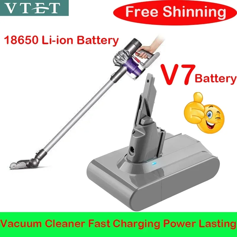 2024 For Dyson V7 Battery 21.6V 28000mAh Li-lon Rechargeable 18650Battery Dyson V7 Battery Animal Pro Vacuum Cleaner Replacement