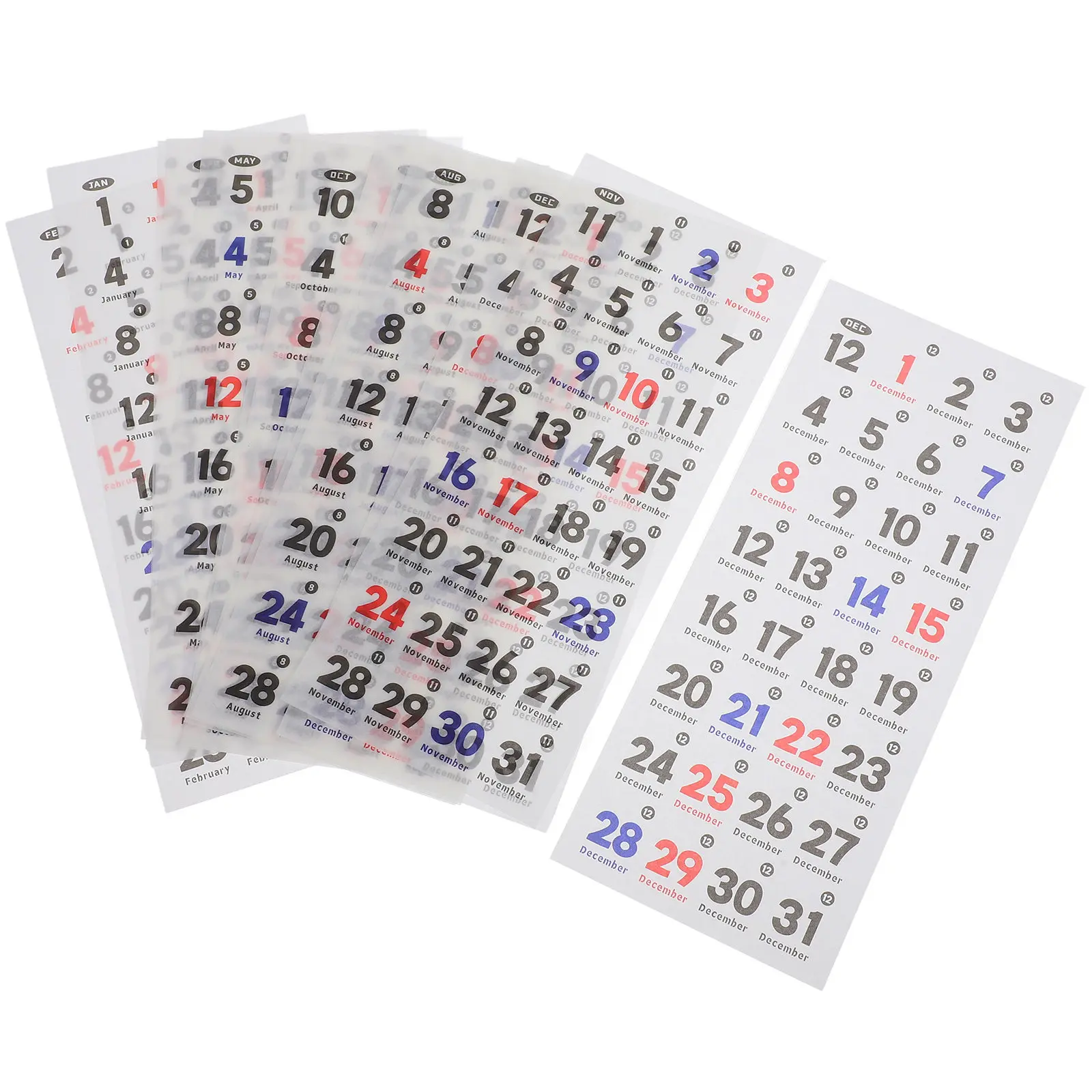 

1Set Stickers for Planner Calendar Dates Organizer Permanent Adhesive Mini Calendar Labels for Daily Scheduling and Time