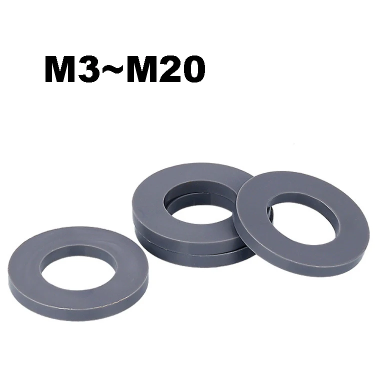 20/50Pcs PVC Flat Washers M3 M4 M5 M6 M8 M10 M12 M14 M16 M18 M20 Meson Plain Gaskets Spacer Shim for Screw Bolt