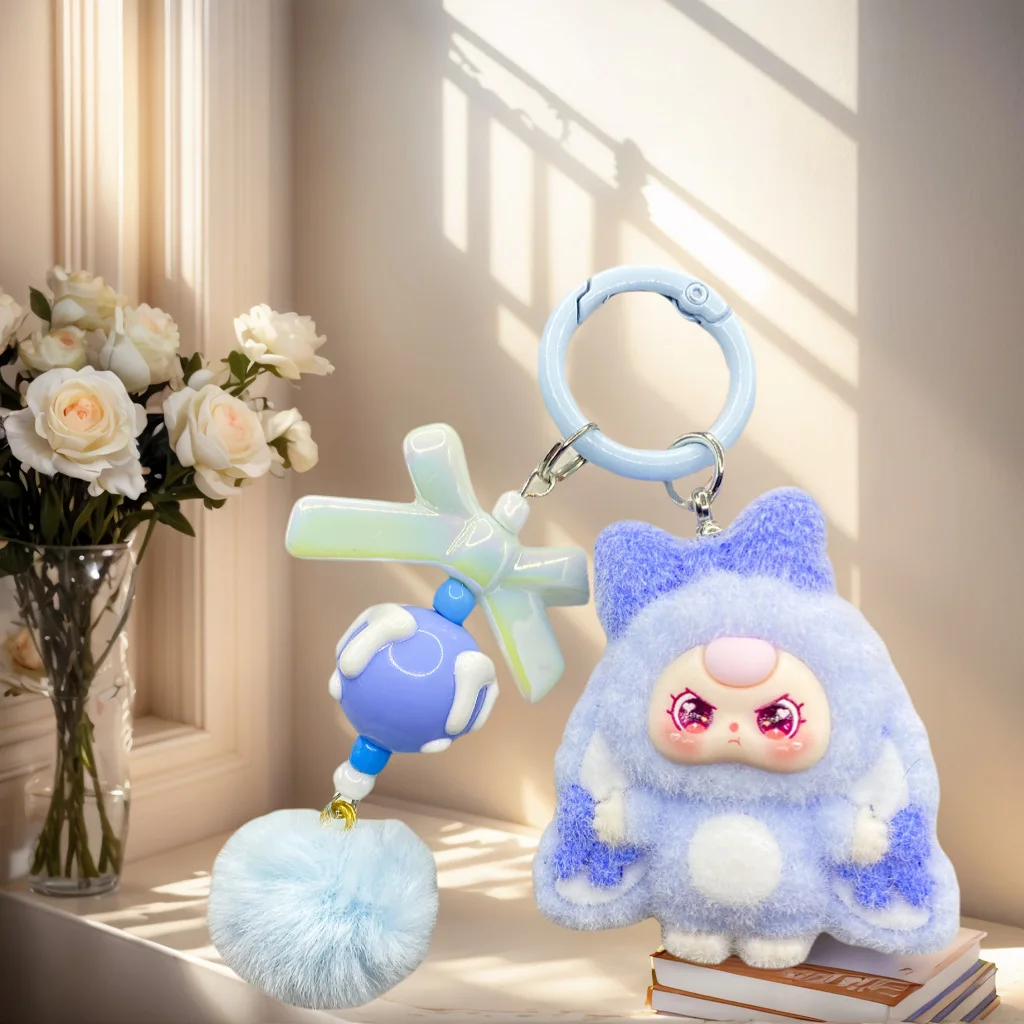 Nouvel ensemble d'accessoires de bricolage 3D-porte-clés de perles de dessin animé mignon, cintre de sac, petit pendentif, article cadeau