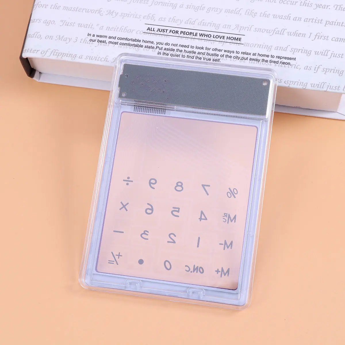 Solar Calculator Transparent Panel 8-Digit Display Portable Office School Desk Supplies Screen