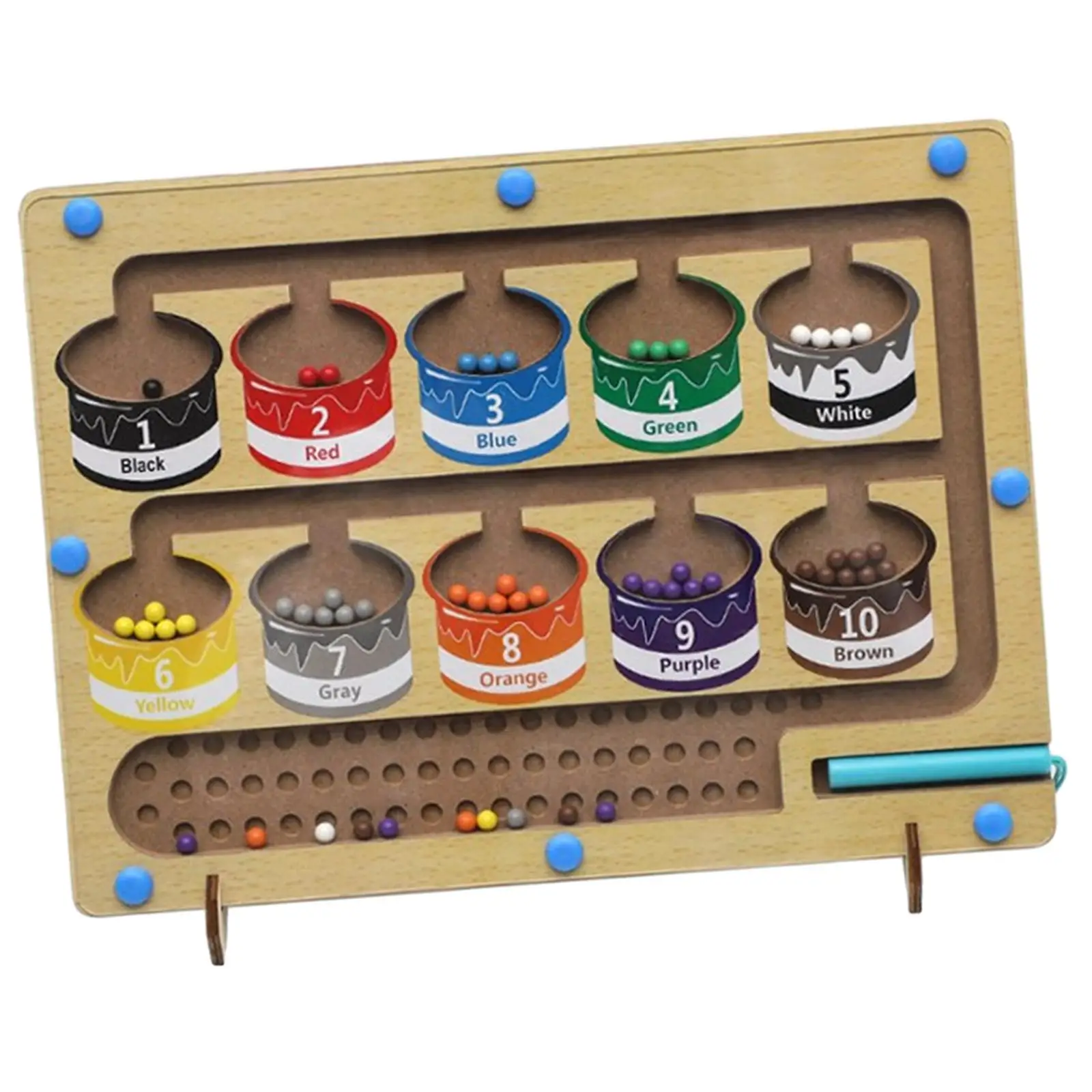 Magnetic Number Maze Toys Counting Matching Games Montessori Toys Wooden Puzzle Activity Board for Girls Boys Kids Holiday Gifts