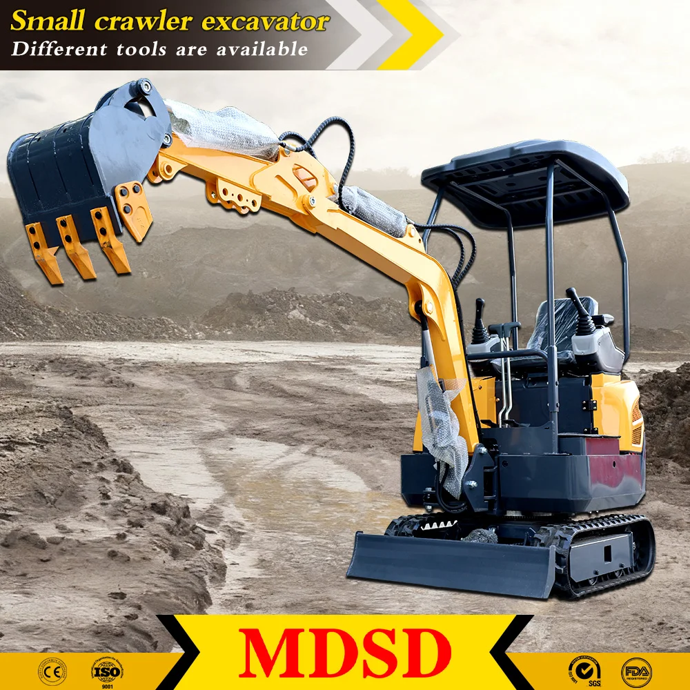 Escavatore da 2 tonnellate per mini escavatore diesel Kubota con accessori Scavatrice cingolata da 1,5 tonnellate Epa Euro5 Vendita di attrezzature per scavo