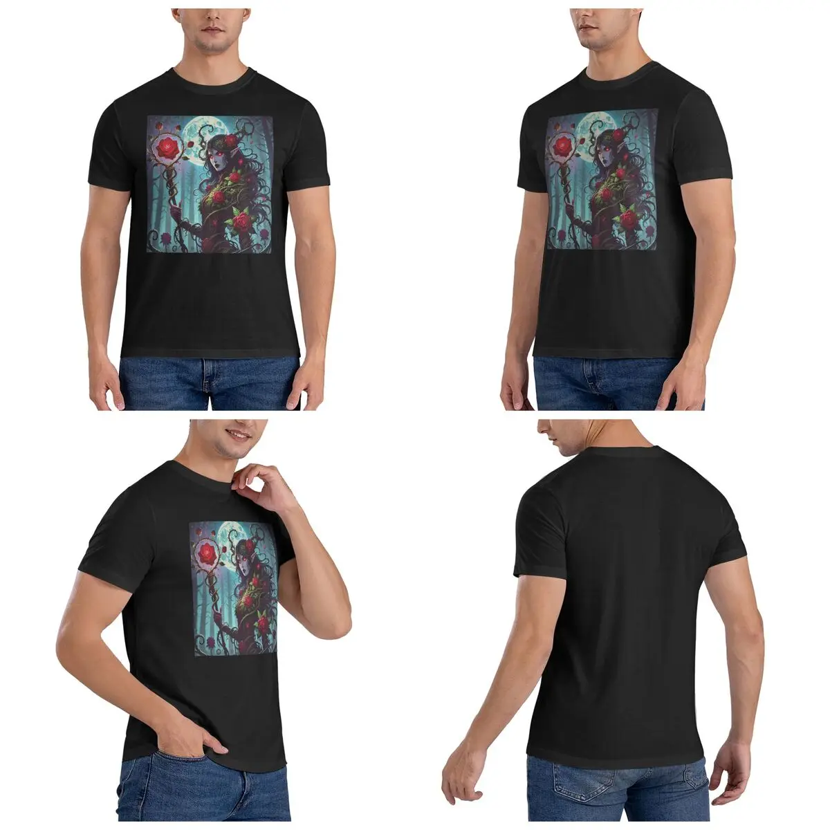 Nyra Bloodthorn - Vampiric Sorceress Of Thorns Men T-Shirt Classic Plus Size T Shirts Men's O-Neck Cotton Tees Short Summer Male