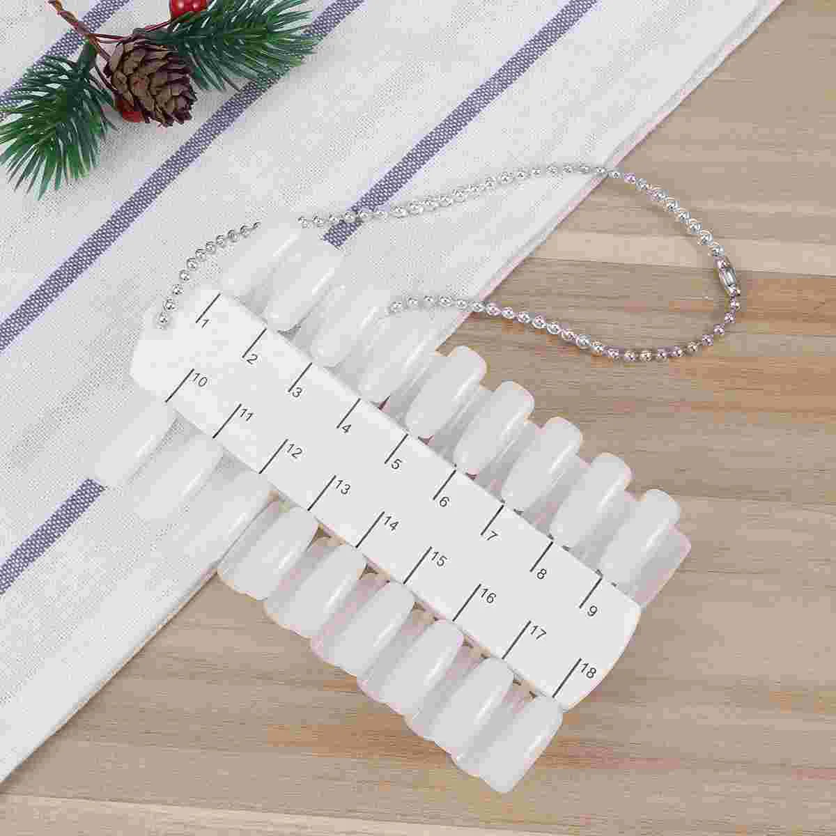 3pcs Nail Tool Nail Color with A Chain Transparent Acrylic False Nail Board Nail Tips Nail Polish Display Board Polish Display P