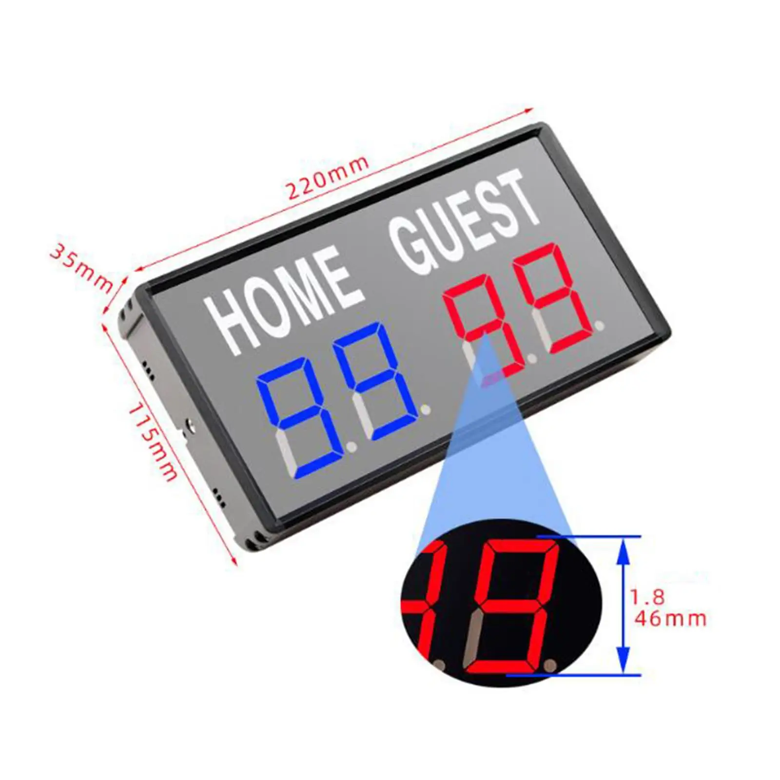 Electronic Scoreboard Digital Scoreboard LED Score Board Tabletop Score Keeper for Home Football Outdoor Basketball Volleyball - view 3