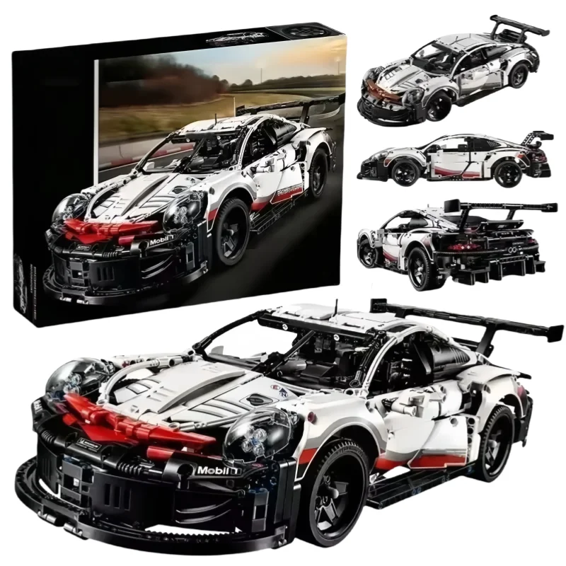 911RSR 1580 Pcs Technical Classic Super Racing Car Building Blocks Bricks Vehicle Toy For Kids Birthday Gift Compatible 42096