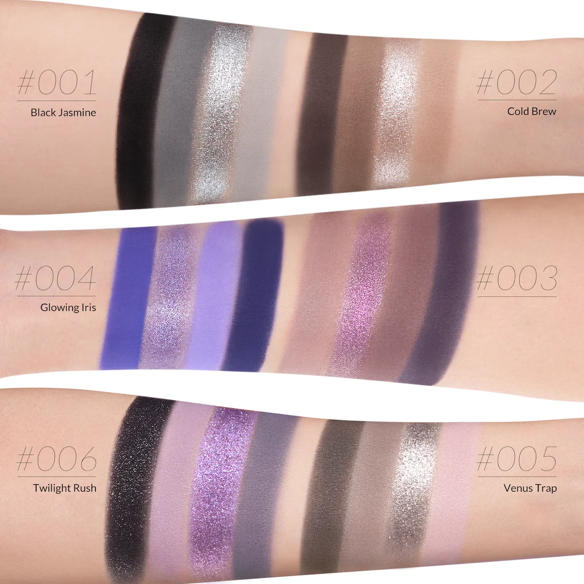 Kaleidos 4-Farben-Lidschatten-Palette Smokey Matte Shimmer Highlight Langlebiges, mischbares Augen-Make-up für den täglichen und Party-Look