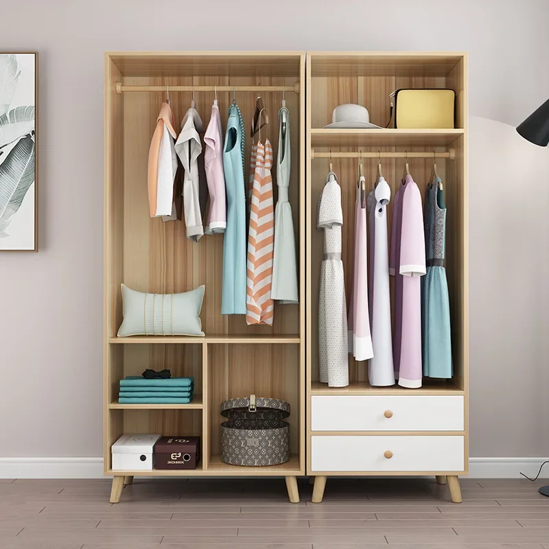 Simple wardrobe plate disassembly and assembly bedroom small apartment wardrobe apartment economical clothing kitchen three