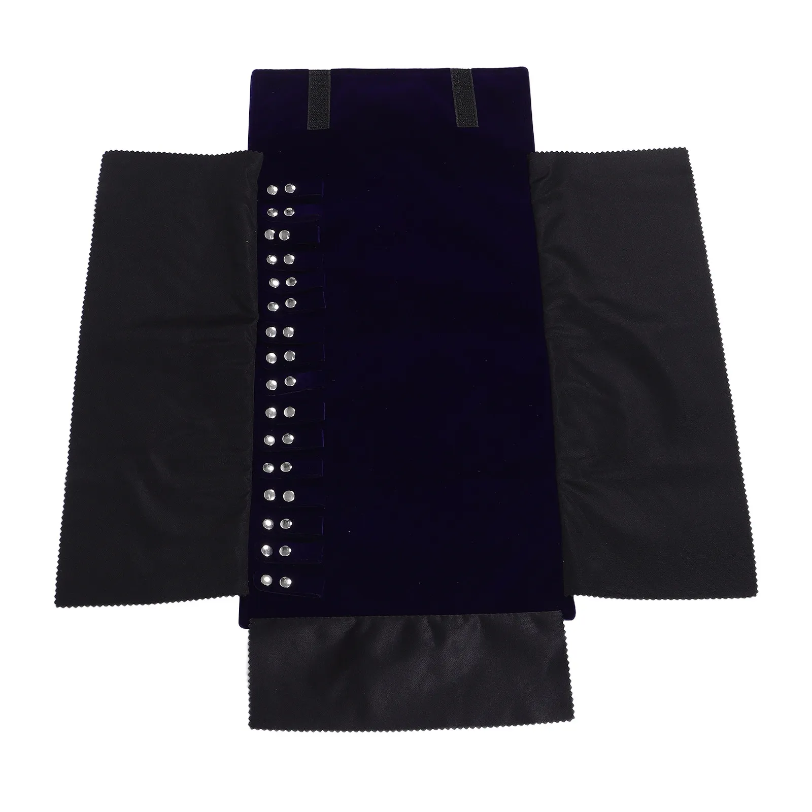 

Дорожный органайзер для украшений: мягкий чехол-футляр для ожерелий, браслетов, серег, колец, часов, браслетов-бэнглов, синий, компактное хранение