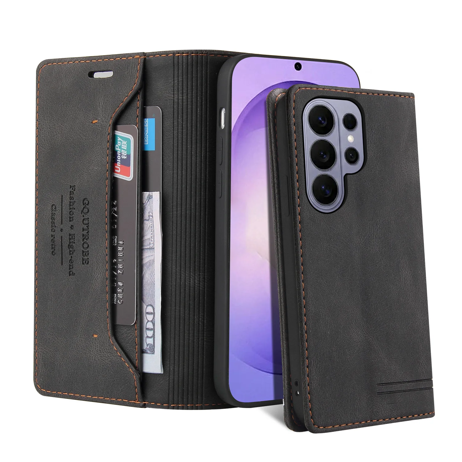 Luxus-Brieftaschenhülle mit Kartenfach, RFID-Blockierung, magnetischer Klapphülle aus Leder für Samsung Galaxy S26 Ultra S26 Plus S26 Cover Shell – Detail 16