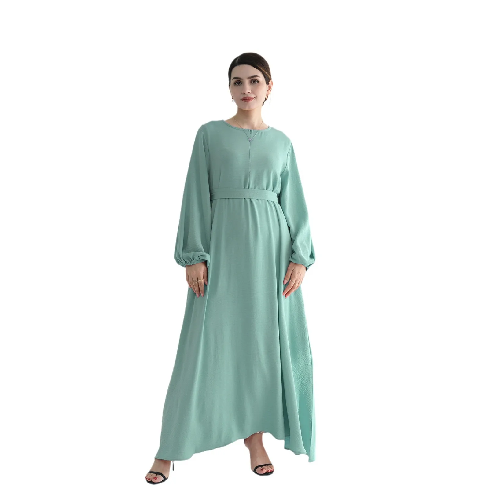 

6 Colors New Muslim Dress for Women Eid Ramadan Dubai Abaya Elegant Female Casual Abaya Dresses Zip Long Robe Islam Clothing
