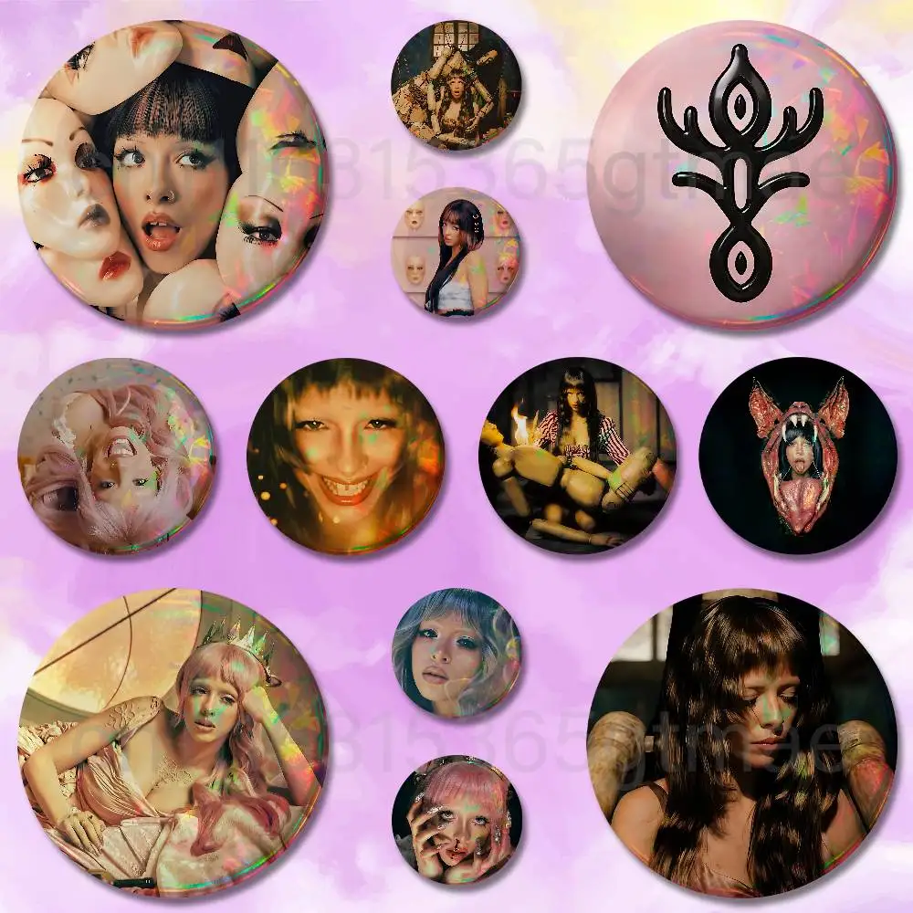 M-Melanie M-Martinez Hades New Badge Round Brooch Tinplate Figure Icon DIY Clothing Accessories Collectible Gifts Badges