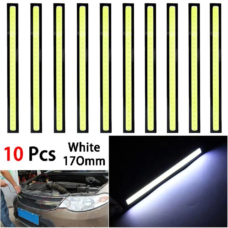 10pcs Hot Sale LED Daytime Running Light Waterproof LED COB Universal Car Fog Light Car Modification Lamp White Car Accessories