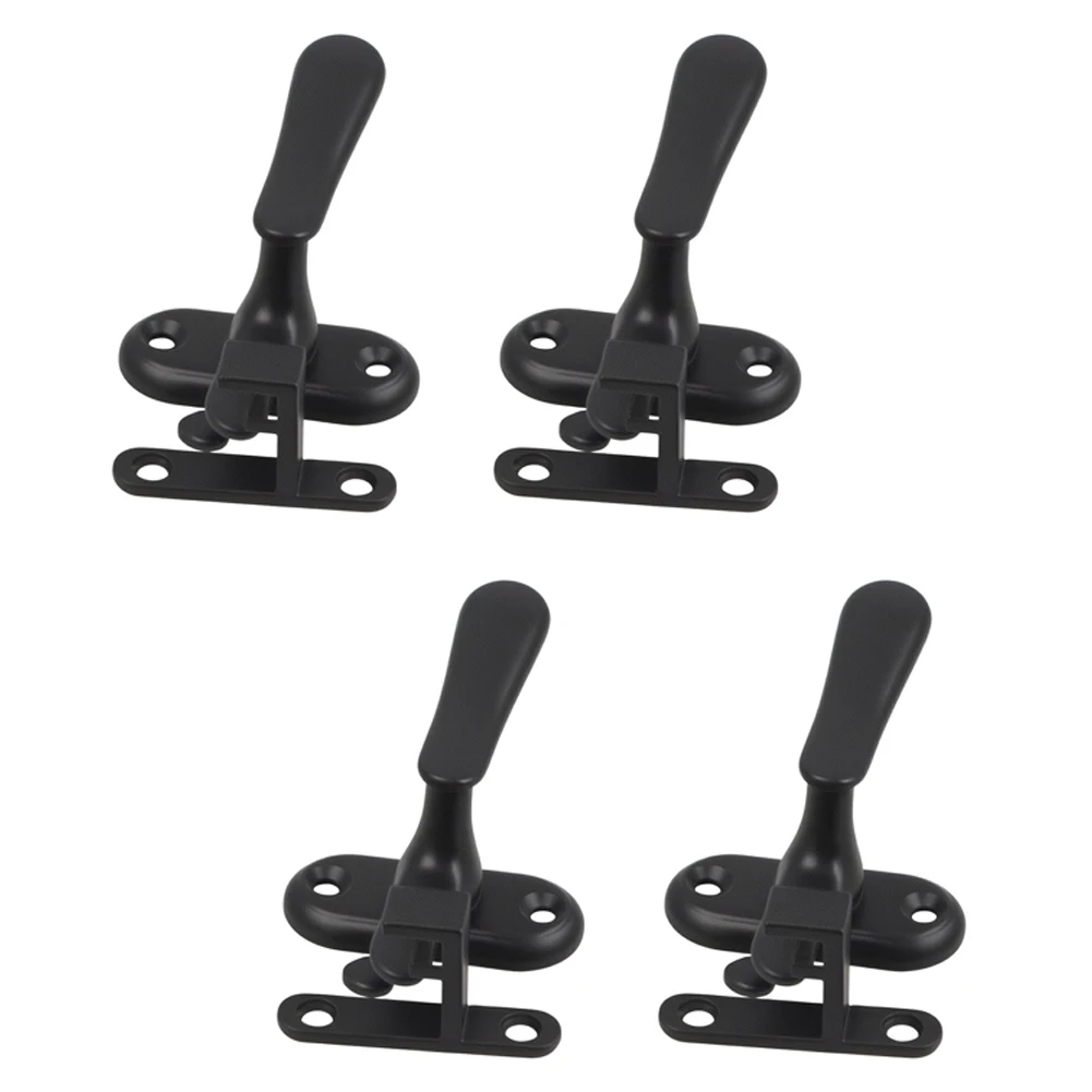 Rotating Lever Latch Lock for Barn Doors Stainless Steel Matte Black Brushed Nickel For Double Mechanical Snap