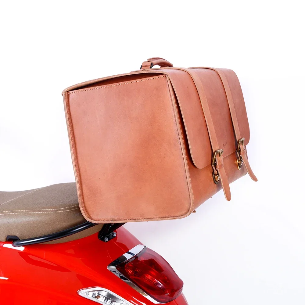 

Malas Para Motos Tail Boxes Motorcycle Parts Leather Bag Cowhide Soft Genuine Storage Carry Box motorcycle