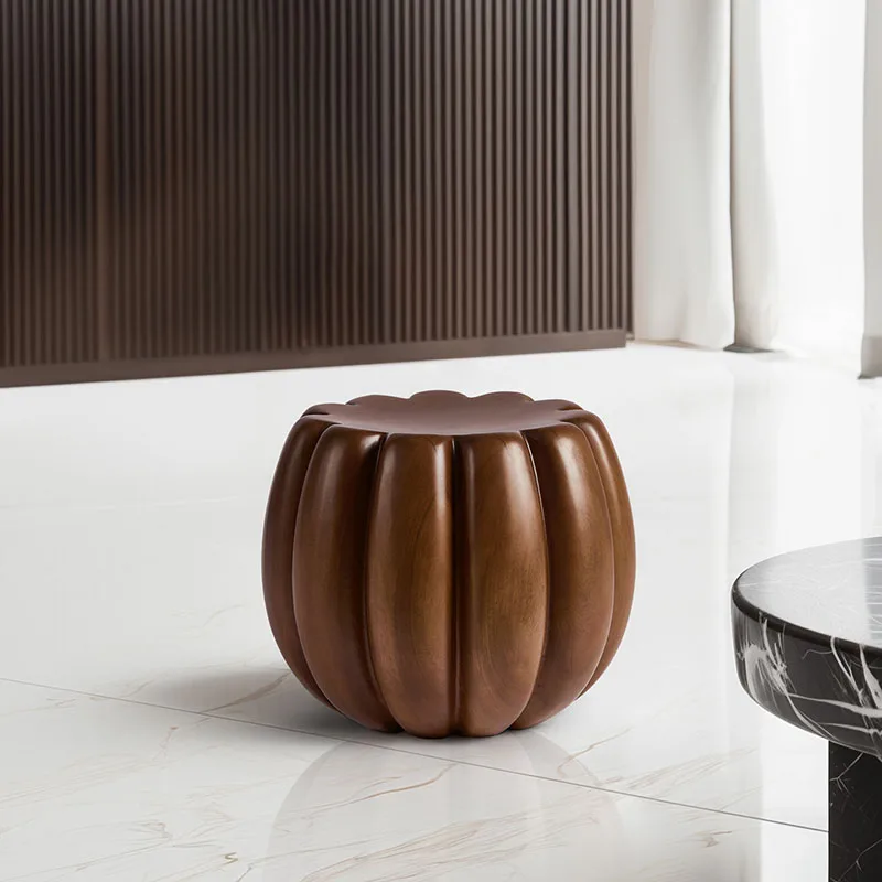 Foot Stool Bedroom Modern Makeup Round Designer Wood Foot Stool Mobile Creative Living Room Shoe Tabouret Lounge Suite Furniture